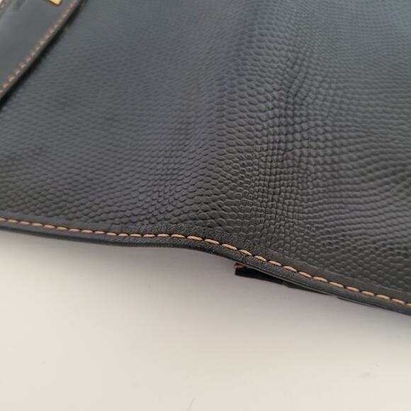 Giorgio Valenti Card Slim Bill Holder Wallet Navy Bifold Leather Snake Vintage - Picture 9 of 12